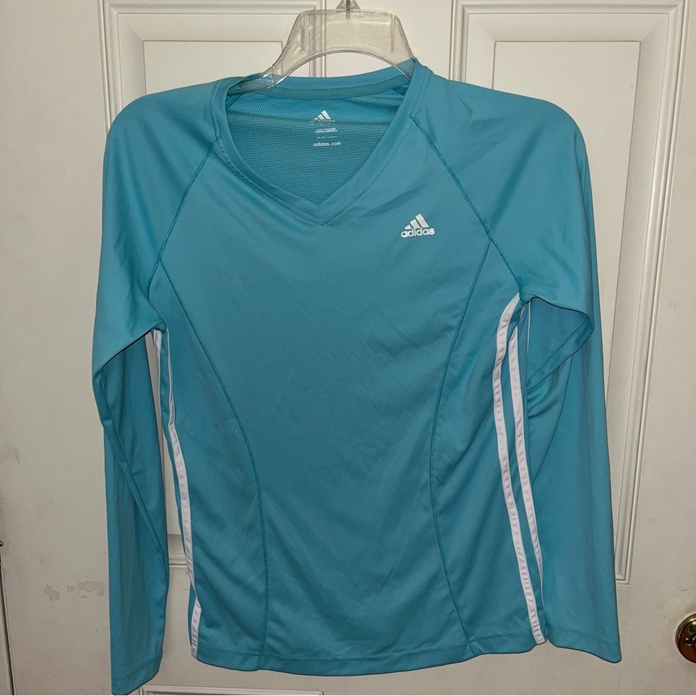 Aqua long sleeve adidas top size medium